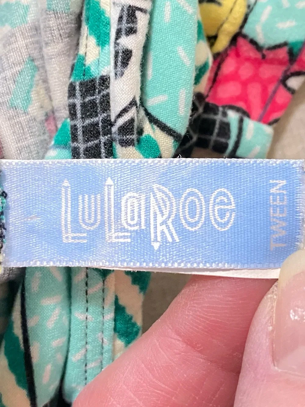 LuLaRoe Mint Green Mickey Mouse Patchwork Leggings